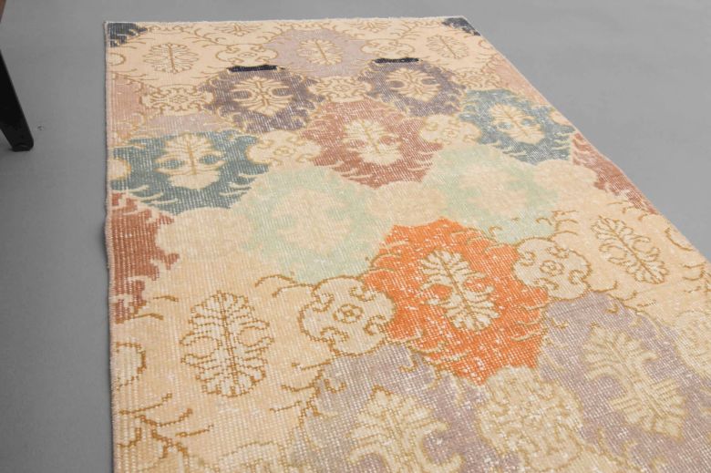 Beige Vintage Runner Rug