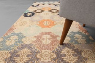 Beige Vintage Runner Rug - Thumbnail