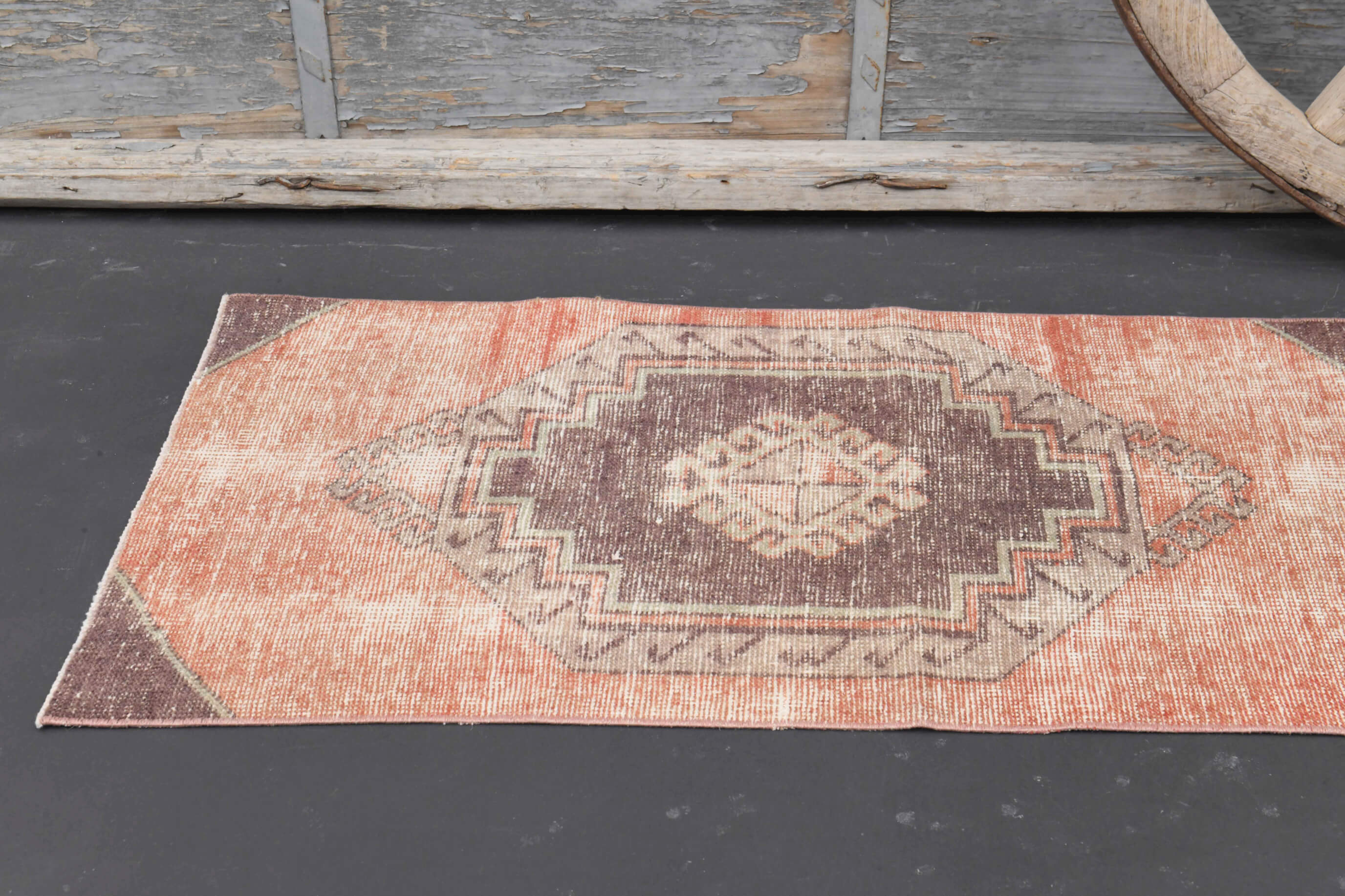 turkey area rug 2.1x9.2 ft. vintage hallway rug long size rug wool rug oushak runner rug runner rug distressed rug