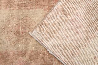 Pink Vintage Oushak Runner Rug - Thumbnail