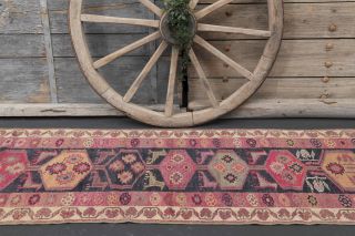 3x11 Vintage Oushak Runner Rug - Thumbnail