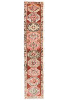 Vintage Turkish Runner Rug - Thumbnail