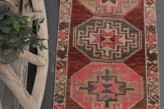 Vintage Turkish Runner Rug - Thumbnail