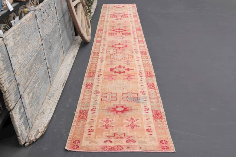 Hand-Knotted Vintage Long Runner Rug