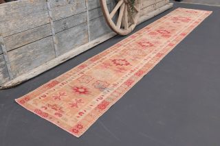 Hand-Knotted Vintage Long Runner Rug - Thumbnail