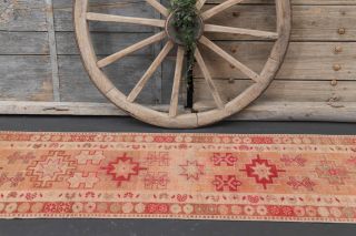 Hand-Knotted Vintage Long Runner Rug - Thumbnail