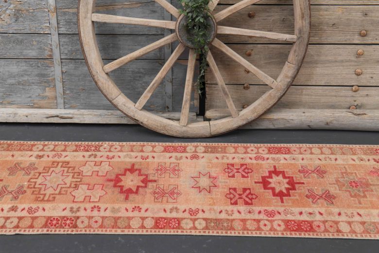 Hand-Knotted Vintage Long Runner Rug