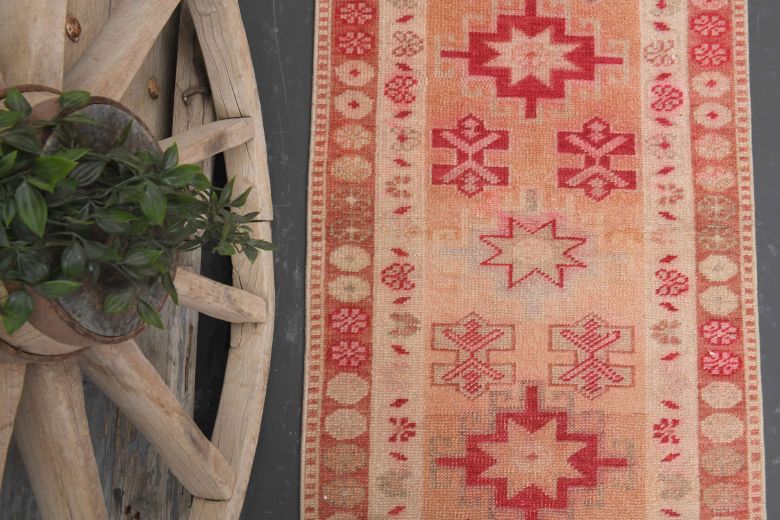 Hand-Knotted Vintage Long Runner Rug