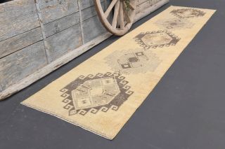 3x12 Vintage Turkish Runner Rug - Thumbnail