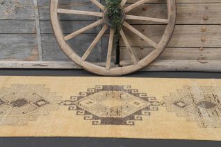 3x12 Vintage Turkish Runner Rug - Thumbnail