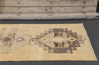 3x12 Vintage Turkish Runner Rug - Thumbnail