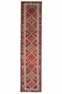 Vintage Hand-Knotted Runner Rug - Thumbnail