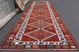 Vintage Hand-Knotted Runner Rug - Thumbnail