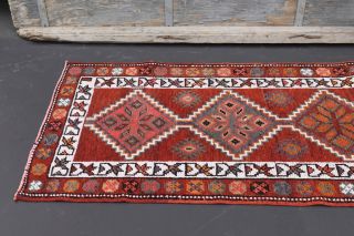 Vintage Hand-Knotted Runner Rug - Thumbnail