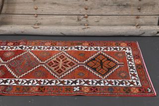 Vintage Hand-Knotted Runner Rug - Thumbnail