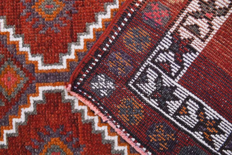 Vintage Hand-Knotted Runner Rug