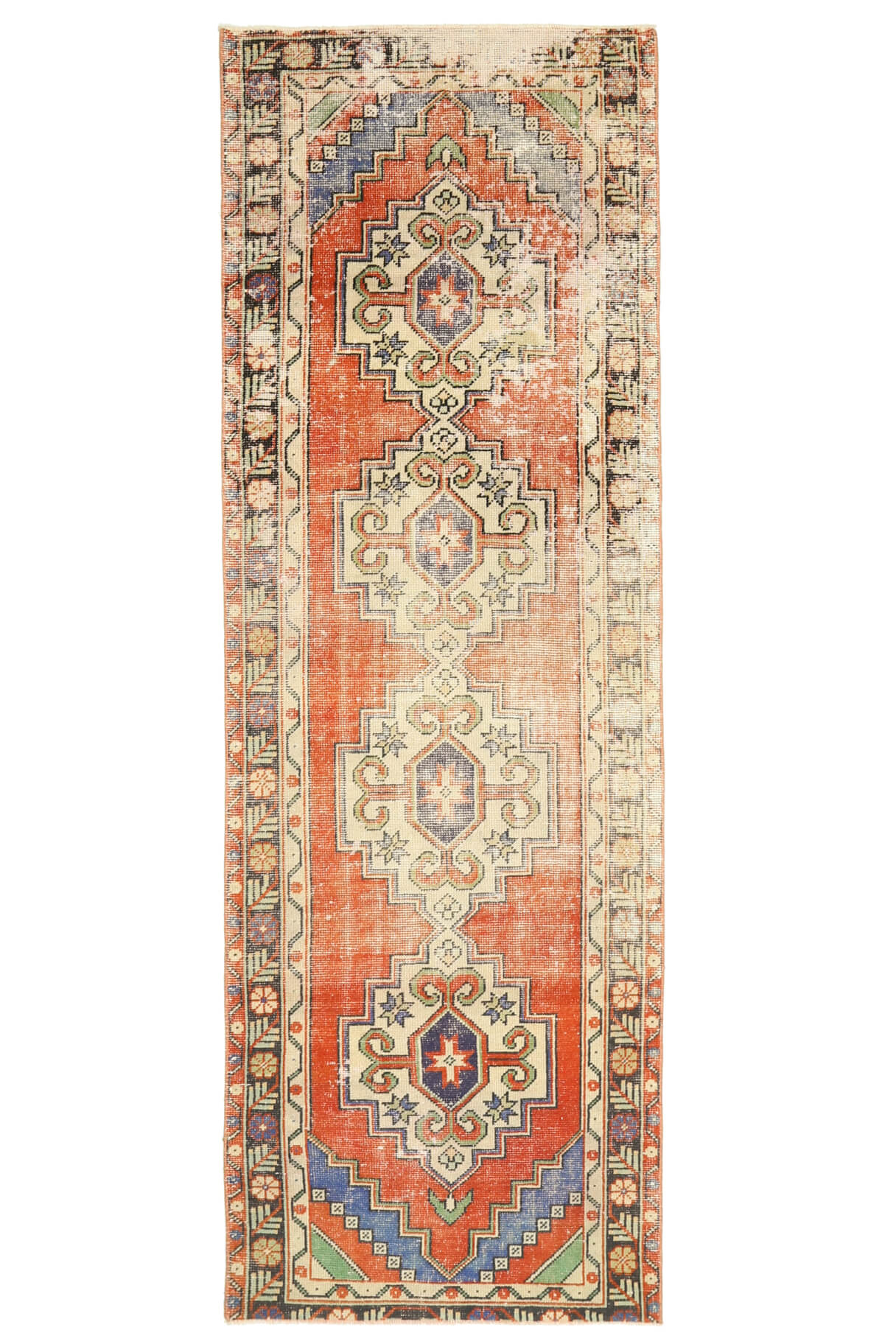 runner rug,2'8x11'9 feet,turkish runner,turkish rug,oushak rug,anatolian rug,distressed rug,long runner,vintage runner rug,are rug wool