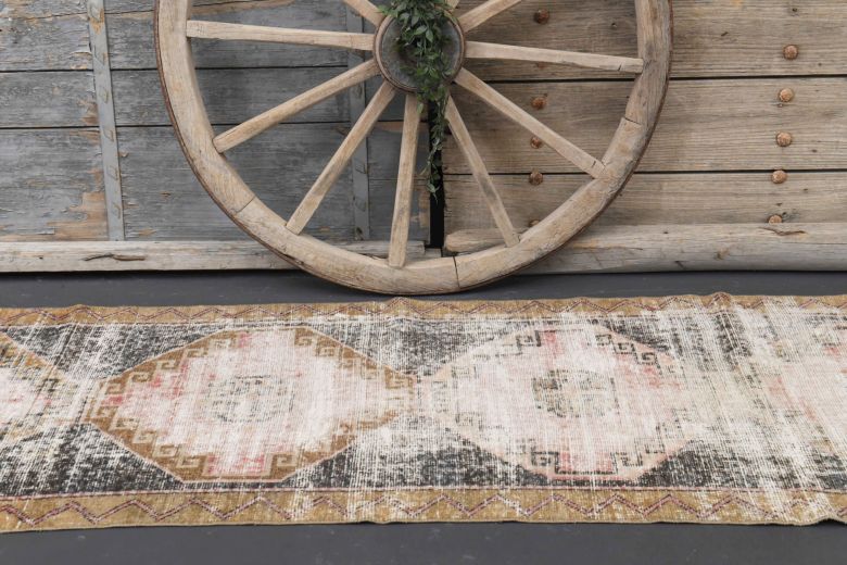 Oushak Vintage Runner Rug