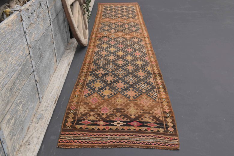 Vintage Ikat Hereke Runner Rug