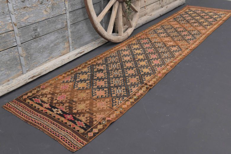 Vintage Ikat Hereke Runner Rug