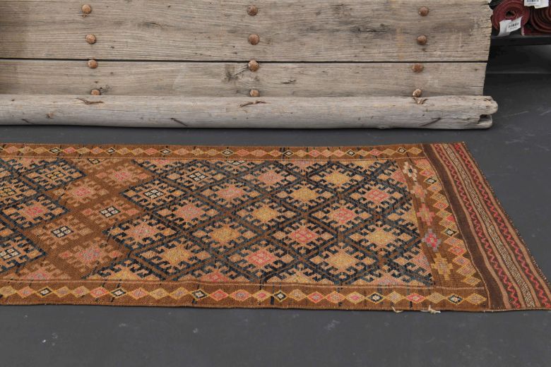 Vintage Ikat Hereke Runner Rug