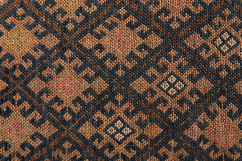 Vintage Ikat Hereke Runner Rug