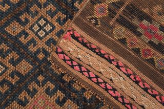 Vintage Ikat Hereke Runner Rug - Thumbnail
