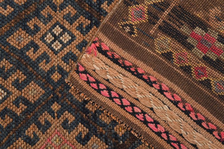 Vintage Ikat Hereke Runner Rug