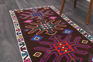 Vibrant Unique Vintage Runner Rug - Thumbnail