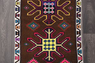 Vibrant Unique Vintage Runner Rug - Thumbnail