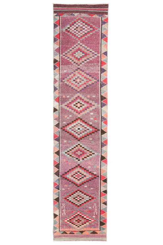 Purple Vintage Anatolian Runner Rug