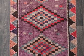 Purple Vintage Anatolian Runner Rug - Thumbnail