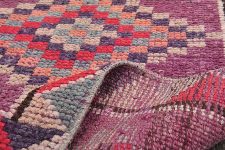 Purple Vintage Anatolian Runner Rug