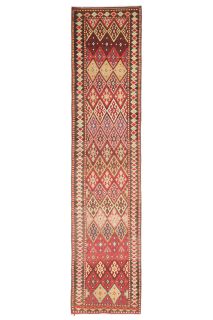 Unique Motifs- Original Vintage Runner Rug - Thumbnail