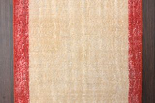 Bordered Vintage Oushak Runner Rug - Thumbnail