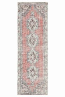 Oriental Vintage Runner Rug - Thumbnail