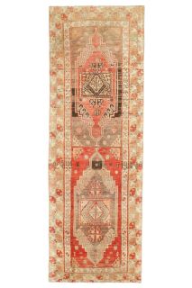 3x9 Vintage Oriental Runner Rug - Thumbnail