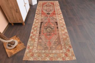 3x9 Vintage Oriental Runner Rug - Thumbnail