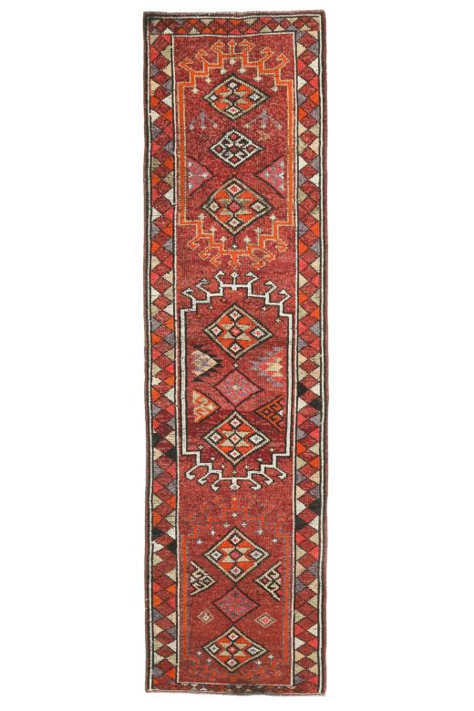 Vibrant Red - Vintage Runner Rug