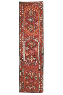 Vibrant Red - Vintage Anatolian Runner Rug - Thumbnail