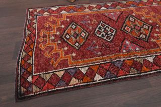 Vibrant Red - Vintage Anatolian Runner Rug - Thumbnail