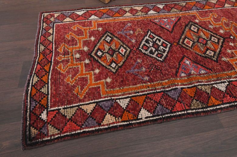 Vibrant Red - Vintage Anatolian Runner Rug