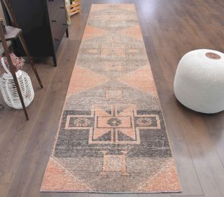 Vintage Oushak Runner Rug - Thumbnail