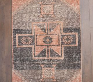 Vintage Oushak Runner Rug - Thumbnail