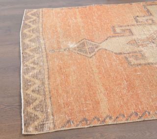 Vintage Oushak Runner Rug - Thumbnail