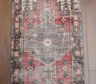 Vintage Oushak Runner Rug - Thumbnail