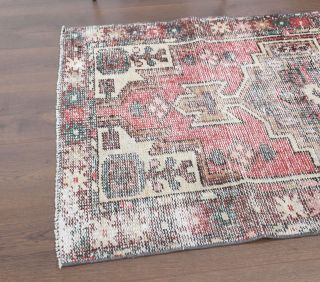 Vintage Oushak Runner Rug - Thumbnail