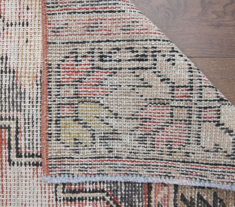 Distressed Red Vintage Runner Rug