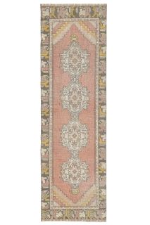 Oriental Vintage Runner Rug - Thumbnail