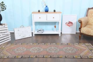 Oriental Vintage Runner Rug - Thumbnail